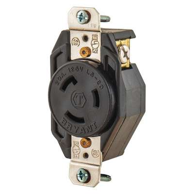 Locking Receptacle,Black,