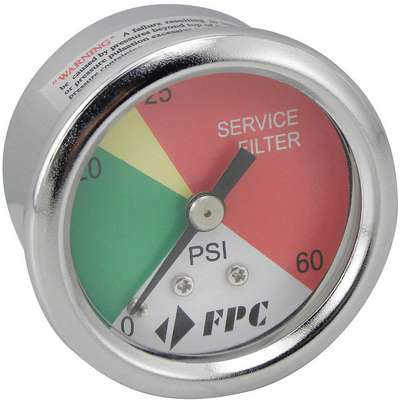 Pressure Gauge,Width (in.) 1-1/