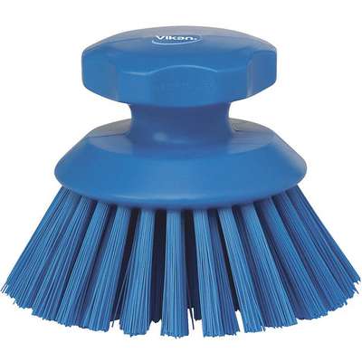 Round Scrub Brush,Blue,1-1/2in,