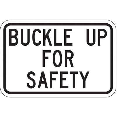 Traffic Sign,12 x 18In,Bk/Wht,