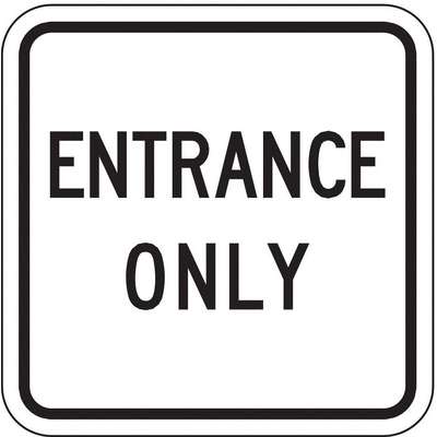 Traffic Sign,18 x 18In,Bk/Wht,