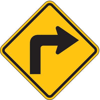 Traffic Sign,12 x 12In,Bk/Yel,