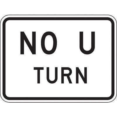 Traffic Sign,18 x 24In,Bk/Wht,