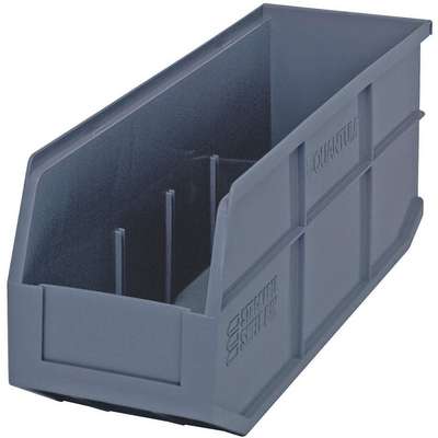 Shelf Bin,6 In. W,7 In. H,Gray