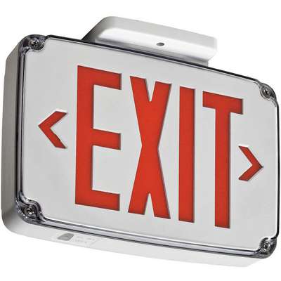 Wet Location Exit Sign,Red,