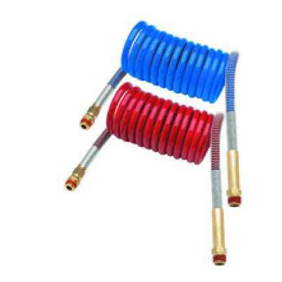 15' Coiled Ab Hose-Red &amp; Blue