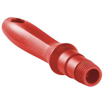 Broom Handle,Plastic,Red,6-1/