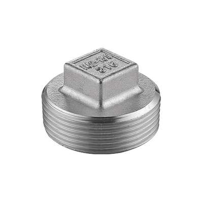 Square Head Plug,1-1/2",304 SS,