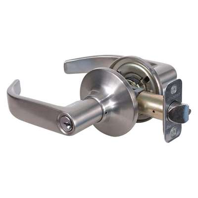 Lever Lockset,Satin Nickel,