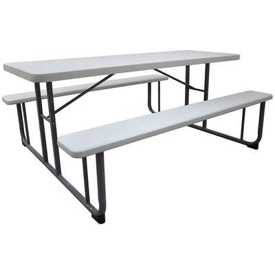 Picnic Table,72" W x60" D,White