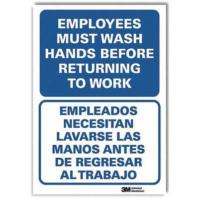 Hygiene Sign,7x5 In.,Bilingual