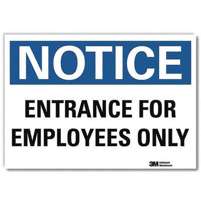 Notice Sign,14x10 In.,English