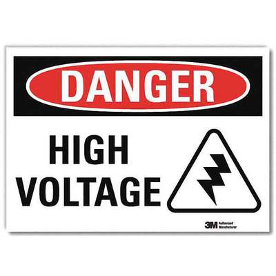 Danger Sign,10 In. W x 7 In. H,