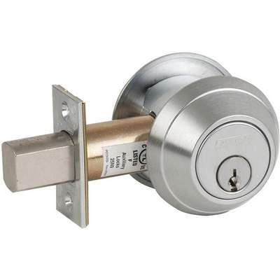 Deadbolt,Brass,Heavy-Duty,6