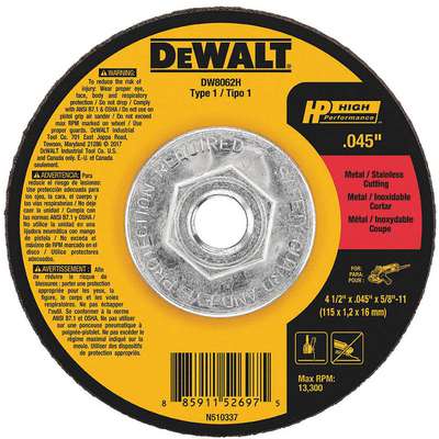 Abrasive Cut-Off Wheel,0.045"