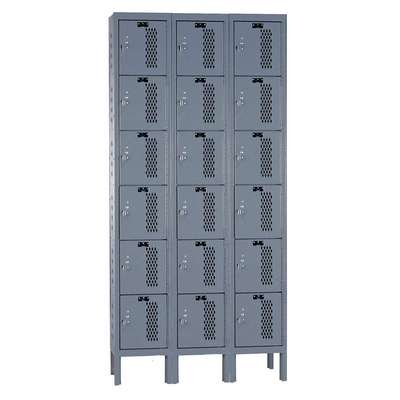 Box Lockr,Ventilated,3 Wide, 6