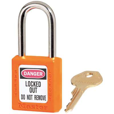 Lockout Padlock,Kd,Orange,1/4