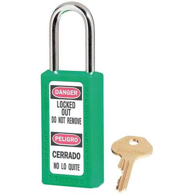 Lockout Padlock,Kd,Green,1/4In.