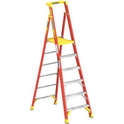 Podium Stepladder,6 Ft,