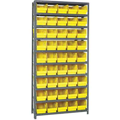 Bin Shelving,75" Overall H,45