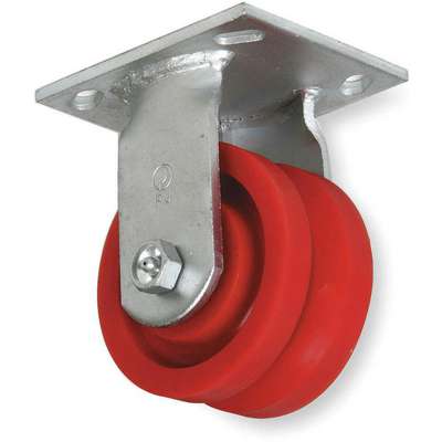 V-Groove Rigid Caster,Polye,4