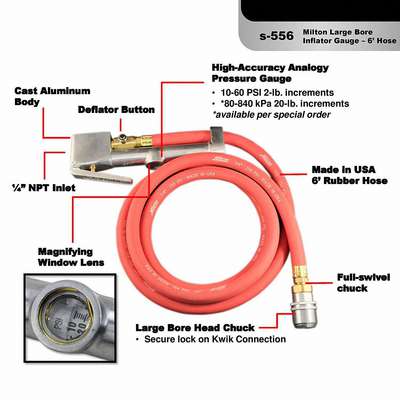 Large bore on sale tire inflator