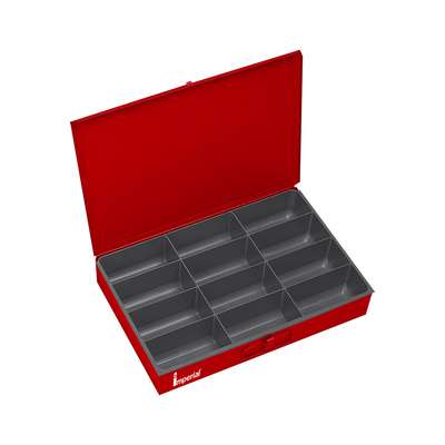 12 Hole Steel Parts Drawer Red