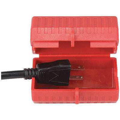 Plug Lockout,Red,Plastic,1