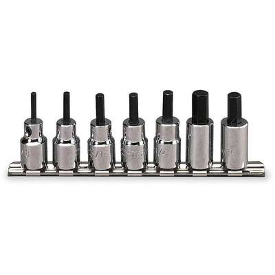 Short Socket Bit Set,3/8 In Dr,