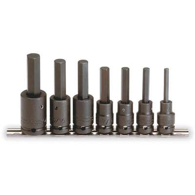 Impact Bit Socket Set,1/2In Dr,