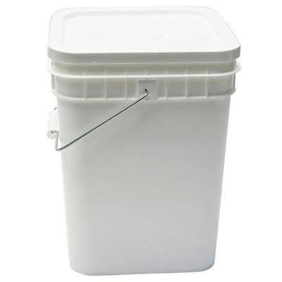 Pail,4.0 Gal.,Open Head,White,