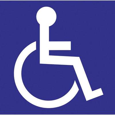 Handicap Labels,6 In H x 6 In