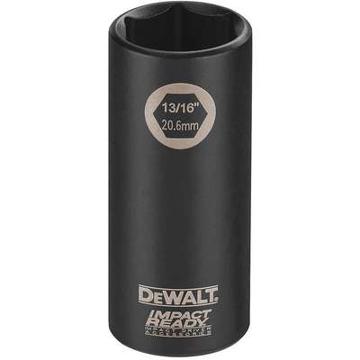 Impact Socket,1/2 In Dr,3/4 In,