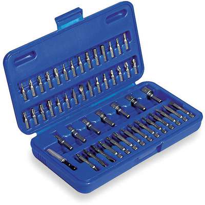 Screwdriver Bit Set,1/4 Hex Dr,