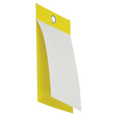 Blank Tag,5 In. H,Yellow,Vinyl,