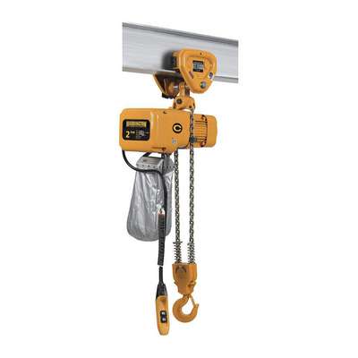 930843-3 Harrington H4 Electric Chain Hoist, 4000 lb. Load Capacity ...