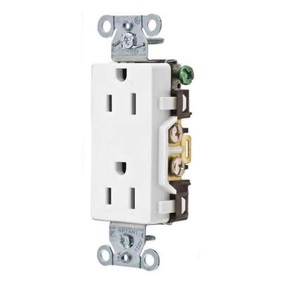 Receptacle,White,15A,Flush