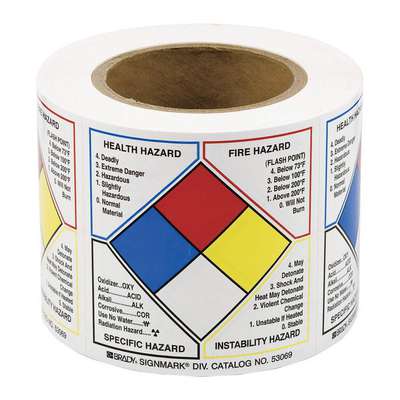 Right-To-Know Label,4"H,4"W,