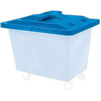 Poly Hinged Lid,16 Bu,Blue