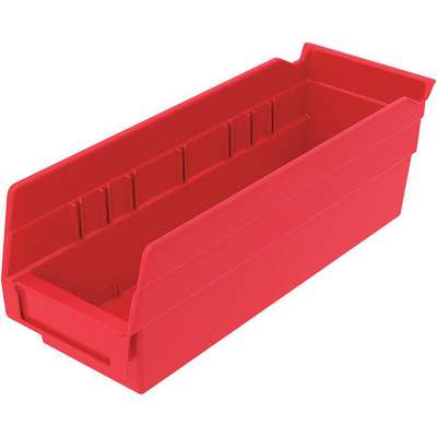 Shelf Bin,Red,78 Cu. In.Vol