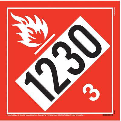 Flammable Liquid Placard,Vinyl