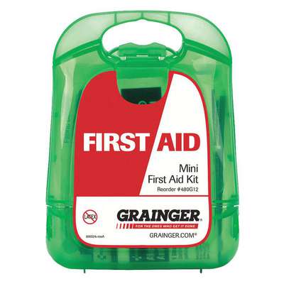 First Aid Kit,Plastic,3-3/4" H