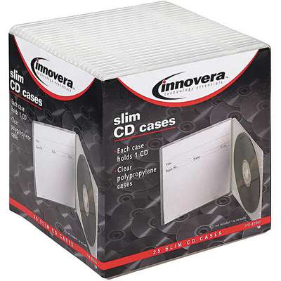 Cd/Dvd Slim Case,Clear,PK25