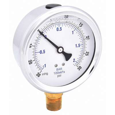 Compound Gauge,Liquid,4 In.,30/