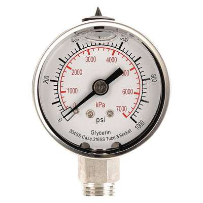 Pressure Gauge,Liquid Filled,2