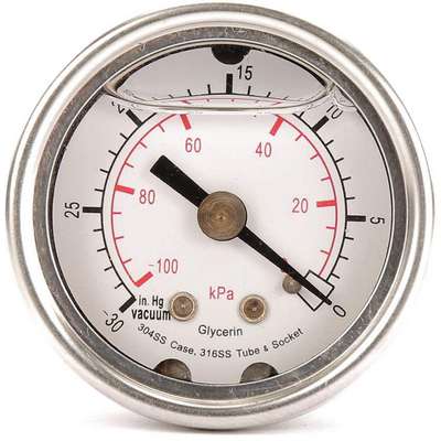 Pressure Gauge,Liquid Filled,1-