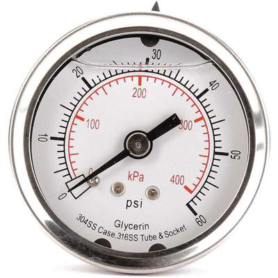 Pressure Gauge,Liquid Filled,2