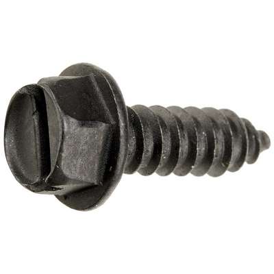 Hex Sl W/HD Lic Sc #14X3/4 Blk