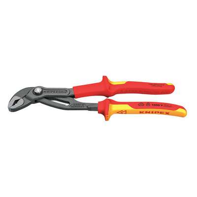 Knipex Cobra Water Pump Pliers Set, 7 in and 10 in Lengths, Hex Jaw, 1/EA