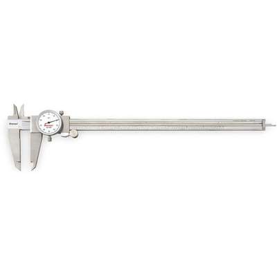 Dial Caliper w/Case,12 In,White